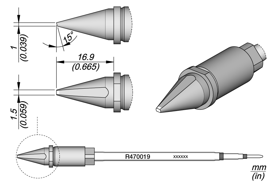 R470019 - Chisel Cartridge 1.5 x 1